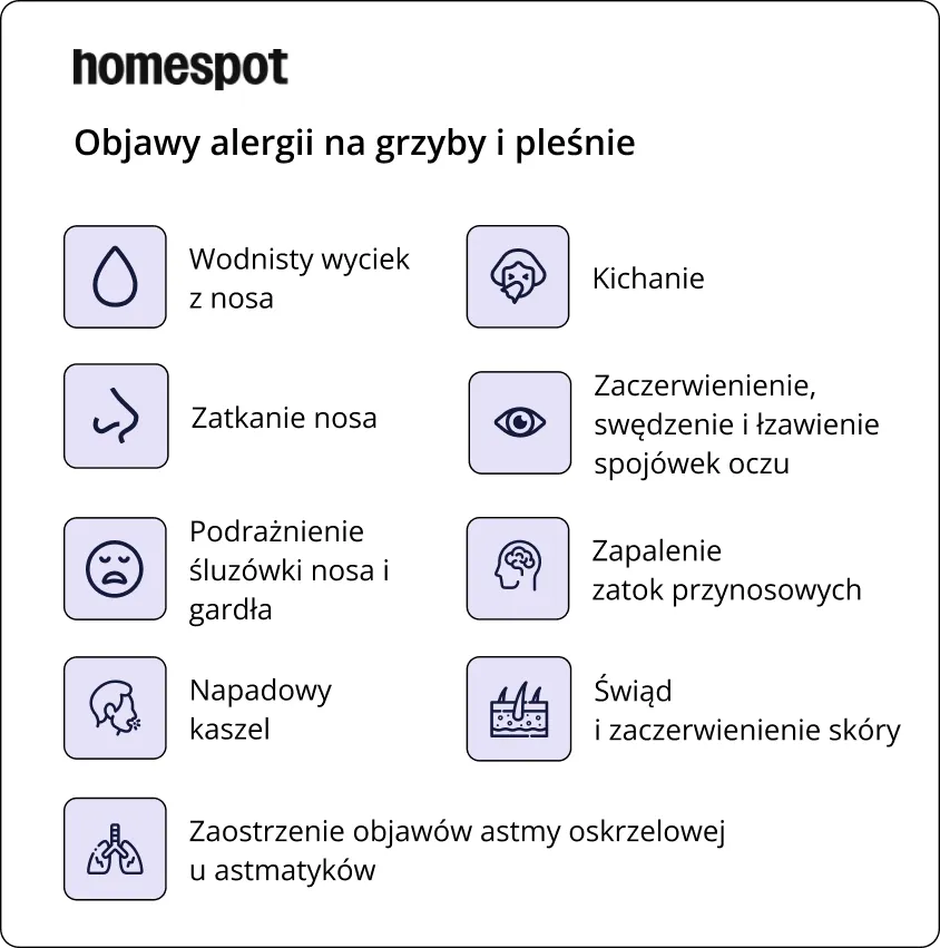 Objawy alergii na grzyby pleśniowe