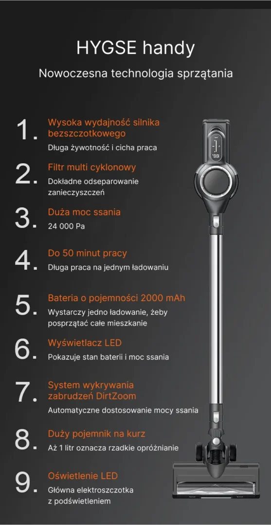 Bezprzewodowy odkurzacz Hygse Handy dlaczego warto