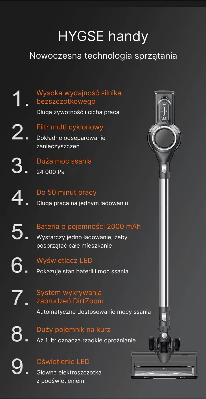 Bezprzewodowy odkurzacz Hygse Handy dlaczego warto