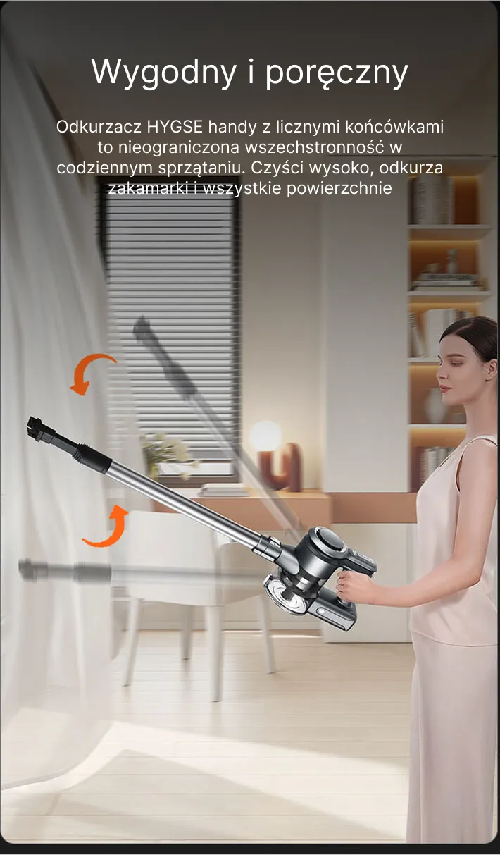 Odkurzacz pionowy z wieloma końcówkami Hygse Handy